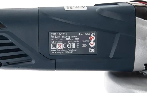 Углошлифовальная машина Bosch GWS 18-125 SL 1800Вт 12000об/мин рез.шпин.:M14 (06017A3200)