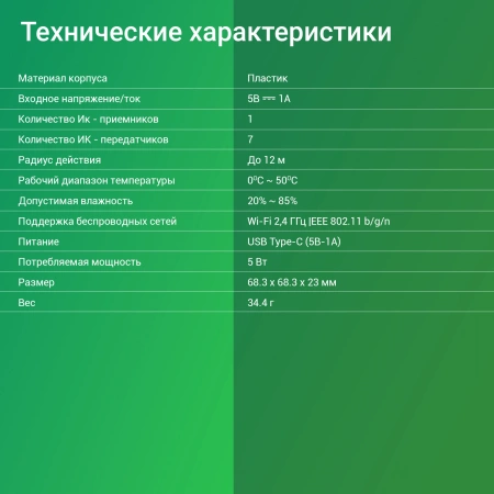 Умный пульт Digma IR1 (SC001)