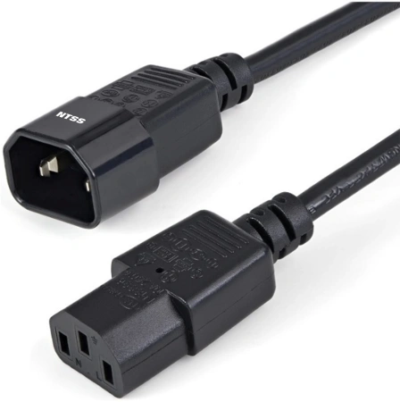 Шнур питания NTSS (NTSS-PC13141) C13-С14 проводник.:3x0.75мм2 1м 220В 10А черный