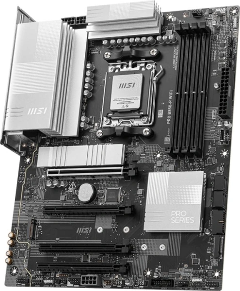 Материнская плата MSI PRO B850-P WIFI  SocketAM5 AMD B850 4xDDR5 ATX AC`97 8ch(7.1) 5Gigabit RAID+HDMI