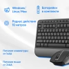 Клавиатура + мышь Оклик S290W клав:черный мышь:черный USB беспроводная Multimedia (351701)
