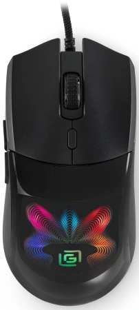 Мышь Оклик 714GM черный оптическая (3200dpi) USB (7but)