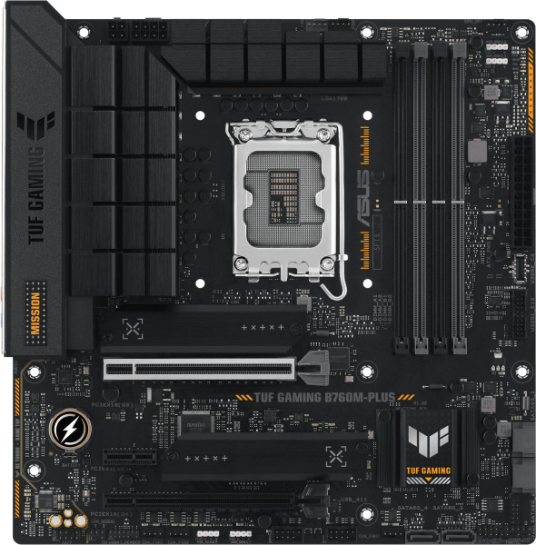Материнская плата Asus TUF GAMING B760M-PLUS Soc-1700 Intel B760 4xDDR5 mATX AC`97 8ch(7.1) 2.5Gg RA