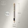 Ручка роллер Parker IM Core T321 (CW1931663) Brushed Metal GT F черн. черн. подар.кор.