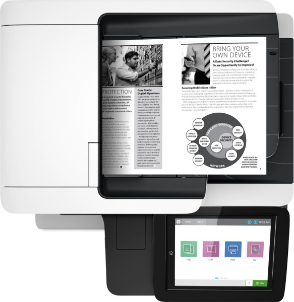 МФУ лазерный HP LaserJet Enterprise M528f (1PV65A) A4 Duplex Net белый