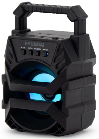 Колонка порт. Hyundai H-PS1000 черный 9W 1.0 BT/USB 10м 500mAh