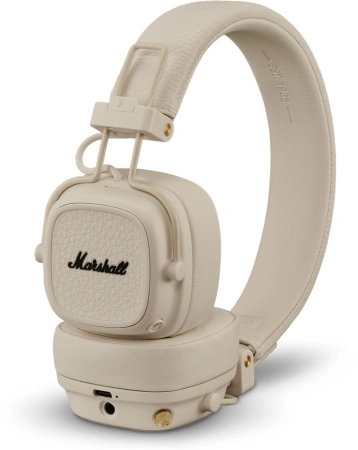 Гарнитура накладные Marshall Major V бежевый беспроводные bluetooth оголовье (MAJOR V CREAM)