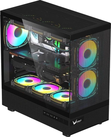 Корпус Formula Crystal Z8 COSMIC черный без БП ATX 6x120mm 1xUSB2.0 1xUSB3.0 1xUSB3.1 audio bott PSU
