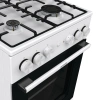 Плита Комбинированная Gorenje GK5A21WH белый/черный (стеклянная крышка) реш.сталь