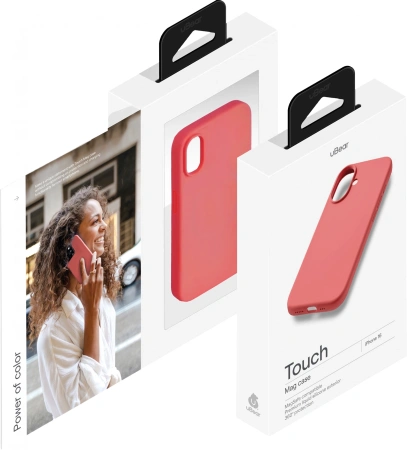Чехол (клип-кейс) uBear для Apple iPhone 16 Touch with MagSafe коралловый (CS402CR61TH-I24M)
