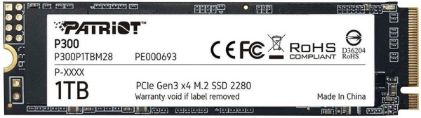 Накопитель SSD Patriot PCI-E 3.0 x4 1Tb P300P1TBM28 P300 M.2 2280