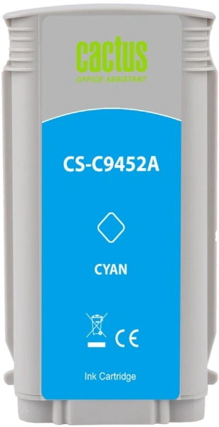 Картридж струйный Cactus CS-C9452A №70 голубой (130мл) для HP DJ Z3100