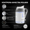 Чайник электрический Polaris PWK 1563CGL 1.5л. 2200Вт белый/прозрачный корпус: стекло/пластик