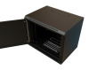 Шкаф коммутационный WRline (WR-TW-1545-SR-RAL9004) настенный 15U 600x450мм пер.дв.металл 2 бок.пан. направл.под винты 60кг черный 370мм 775мм IP20 сталь