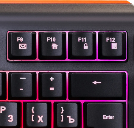 Клавиатура Оклик 717G BLACK DEATH черный/серый USB Multimedia for gamer LED