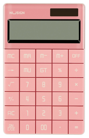 Калькулятор настольный Deli Nusign ENS041pink розовый 12-разр.
