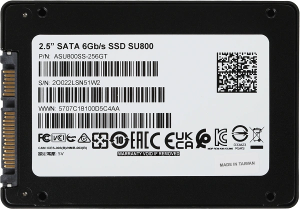 Накопитель SSD A-Data SATA III 256Gb ASU800SS-256GT-C SU800 2.5"