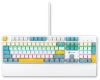 Клавиатура Оклик K951X механическая белый USB Multimedia LED (подставка для запястий) (1901079)