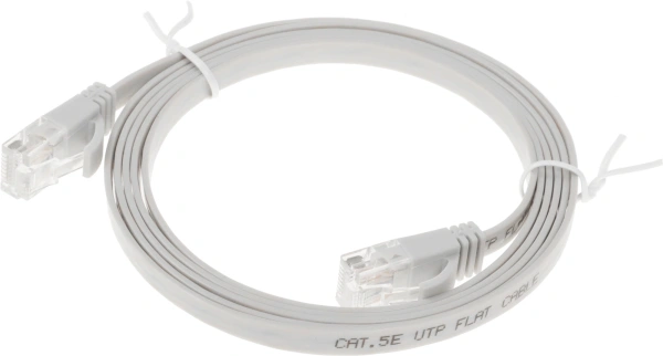 Патч-корд Buro BU-5E-FLAT-1.5M-G 1Гбит/с UTP 4 пары cat.5E Cu molded 1.5м серый RJ-45 (m)-RJ-45 (m)