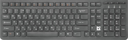 Клавиатура + мышь Defender Columbia C-775 клав:черный мышь:черный USB беспроводная slim Multimedia (45775)