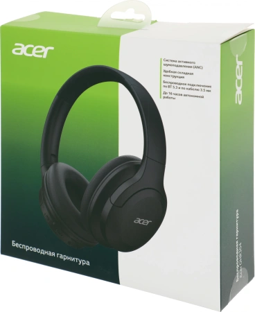 Наушники с микрофоном Acer OHR304 черный мониторные BT (ZL.HDSEE.00B)