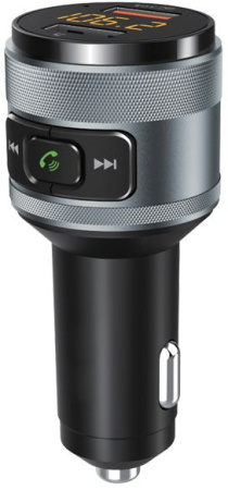 Автомобильный FM-модулятор Ritmix FMT-A707 черный MicroSD BT USB (80000131)