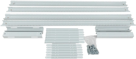 Стойка двухрамная NTSS (NTSS-2POR24U/600-1000) 24U 550ммx1000мм 600кг серый