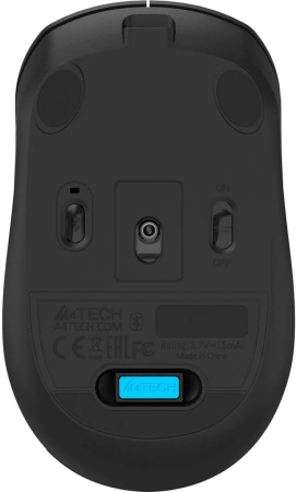 Мышь A4Tech Fstyler FG16CS Air2 черный оптическая (2000dpi) silent беспроводная USB для ноутбука (3b