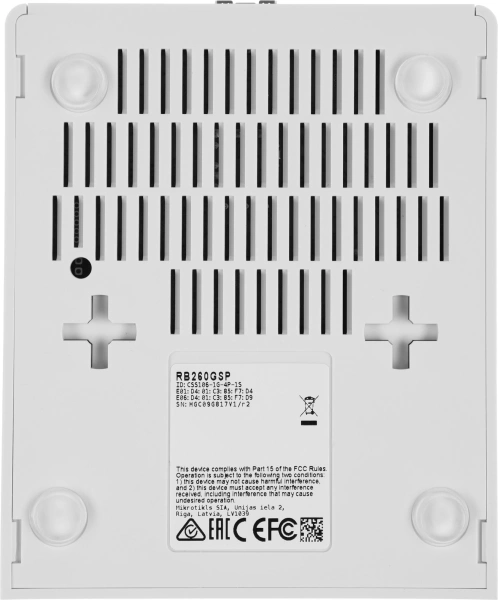 Коммутатор MikroTik RB260GSP CSS106-1G-4P-1S 5G 1SFP 5PoE управляемый