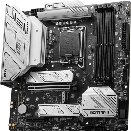 Материнская плата MSI MAG B760M MORTAR II Soc-1700 Intel B760 4xDDR5 mATX AC`97 8ch(7.1) 2.5Gg+HDMI+