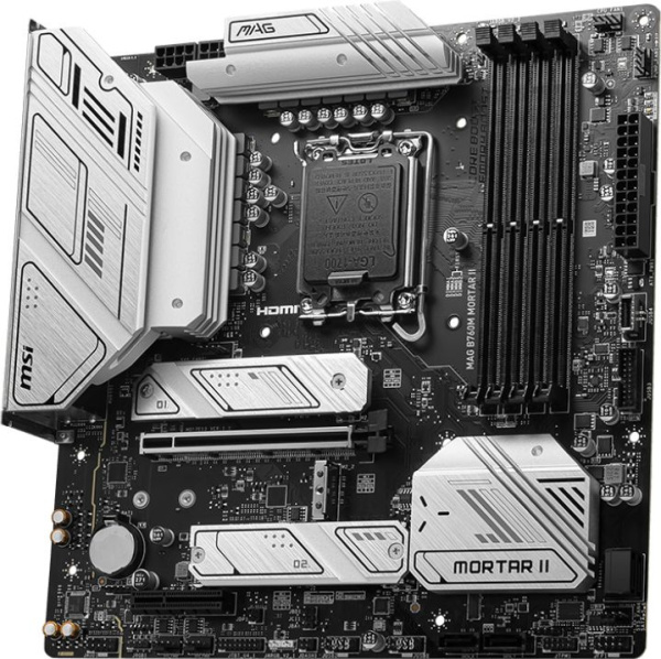 Материнская плата MSI MAG B760M MORTAR II Soc-1700 Intel B760 4xDDR5 mATX AC`97 8ch(7.1) 2.5Gg+HDMI+