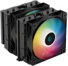 Устройство охлаждения(кулер) Deepcool AG620 Bk ARGB Soc-AM5/AM4/1151/1200/2066/1700 4-pin 15-29dB Al