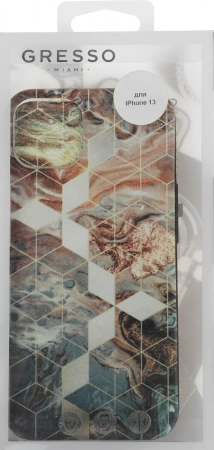 Чехол (клип-кейс) Gresso для iPhone 13 Meridian золотистый/синий (GR17AAAE8888)