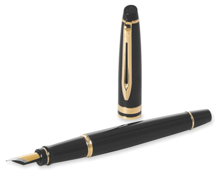Ручка перьев. Waterman Expert 3 (CWS0951640) Black Laque GT F сталь подар.кор.