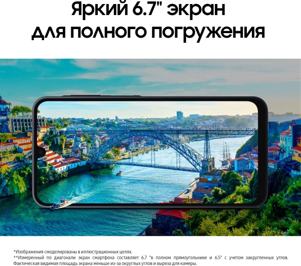 Смартфон Samsung SM-A165F Galaxy A16 256Gb 8Gb черный моноблок 3G 4G 2Sim 6.7" 1080x2340 Android 14 50Mpix 802.11 a/b/g/n/ac NFC GPS GSM900/1800 GSM1900 TouchSc microSD max1024Gb