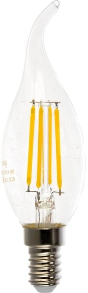 Лампа филам. Gauss Filament 5Вт цок.:E14 свеча 220B 4100K св.свеч.бел.нейт. (упак.:1шт) (104801205-D)