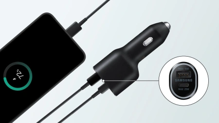 Автомобильное зар./устр. Samsung EP-L4020 3A (PD) USB/USB Type-C универсальное черный (EP-L4020NBEGEU)