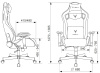 Кресло игровое Knight Outrider черный Light-20 с подголов. крестов. металл