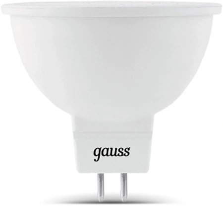 Лампа светодиодная Gauss 101505209 9Вт цок.:GU5.3 рефлек. 220B св.свеч.бел.нейт. MR16 (упак.:10шт)