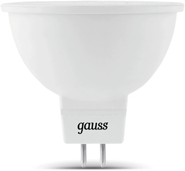 Лампа светодиодная Gauss 101505209 9Вт цок.:GU5.3 рефлек. 220B св.свеч.бел.нейт. MR16 (упак.:10шт)