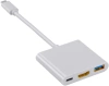 Переходник Buro BHP RET TPC-HDM USB Type-C (m) HDMI (f) USB 3.0 A(f) USB Type-C (f) белый
