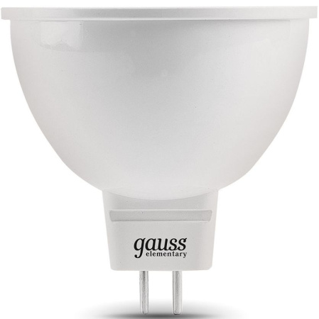 Лампа светодиодная Gauss 7Вт цок.:GU5.3 рефлек. 220B 4100K св.свеч.бел.нейт. MR16 (упак.:1шт) (13527)