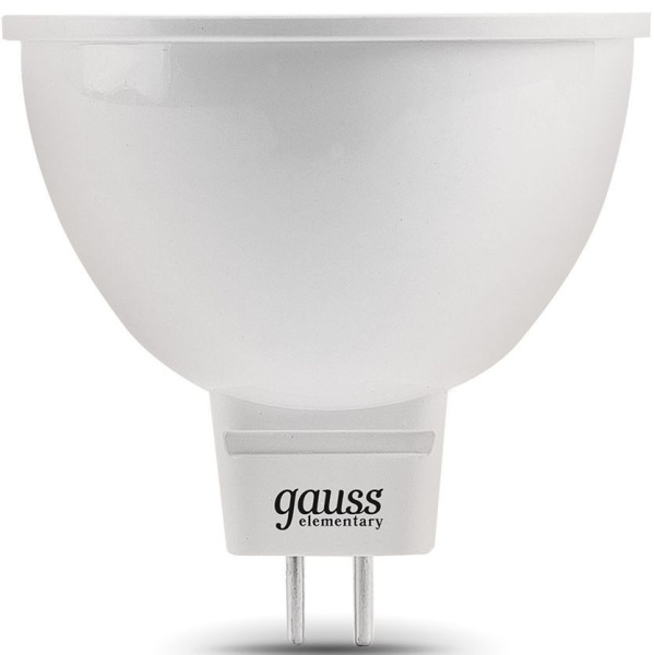 Лампа светодиодная Gauss 7Вт цок.:GU5.3 рефлек. 220B 4100K св.свеч.бел.нейт. MR16 (упак.:1шт) (13527)