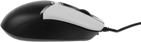 Мышь A4Tech Fstyler FM12S Panda белый/черный оптическая (1200dpi) silent USB (3but)