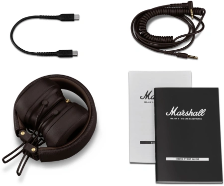 Гарнитура накладные Marshall Major V коричневый беспроводные bluetooth оголовье (MAJOR V BROWN)