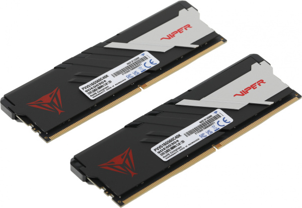 Память DDR5 2x8Gb 5600MHz Patriot PVV516G560C40K Viper Venom RTL Gaming PC5-44800 CL40 DIMM 288-pin 1.25В kit с радиатором Ret
