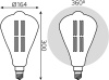 Лампа филам. Gauss Filament Vintage 6Вт цок.:E27 эдисон 220B 2700K св.свеч.бел.теп. (упак.:1шт) (157802118)
