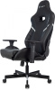 Кресло игровое Knight Thunder 5X черный эко.кожа крестов. металл