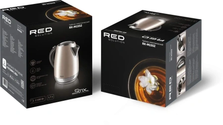 Чайник Red Solution RK-M1552 1.7л. 2100Вт розовый (нерж.сталь/пластик)