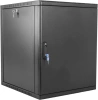 Шкаф коммутационный ЦМО (ШРН-9.650.1-9005) настенный 9U 600x658мм пер.дв.металл 200кг черный 600мм 180град.